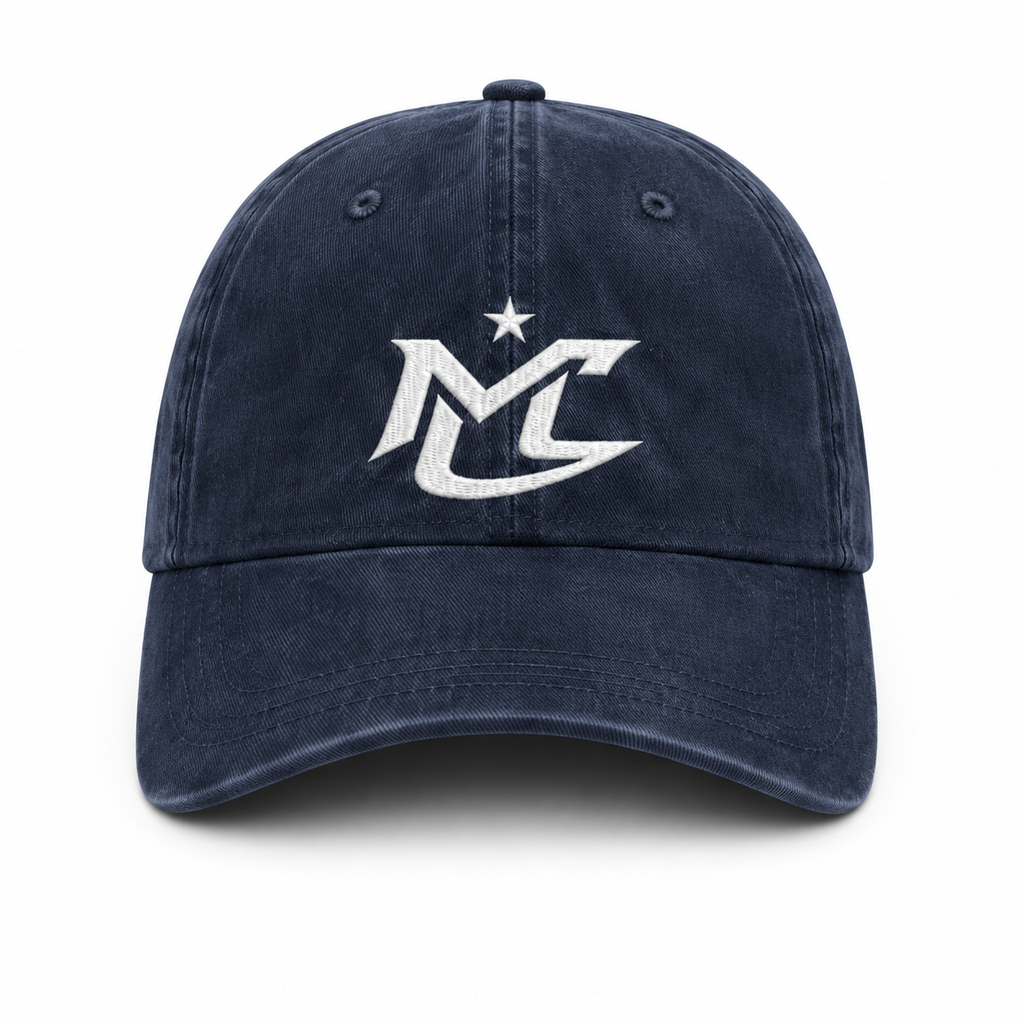 Washed Cotton Navy Blue Cap