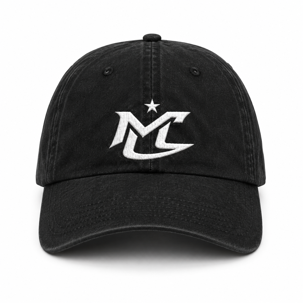 Washed Cotton Black Cap