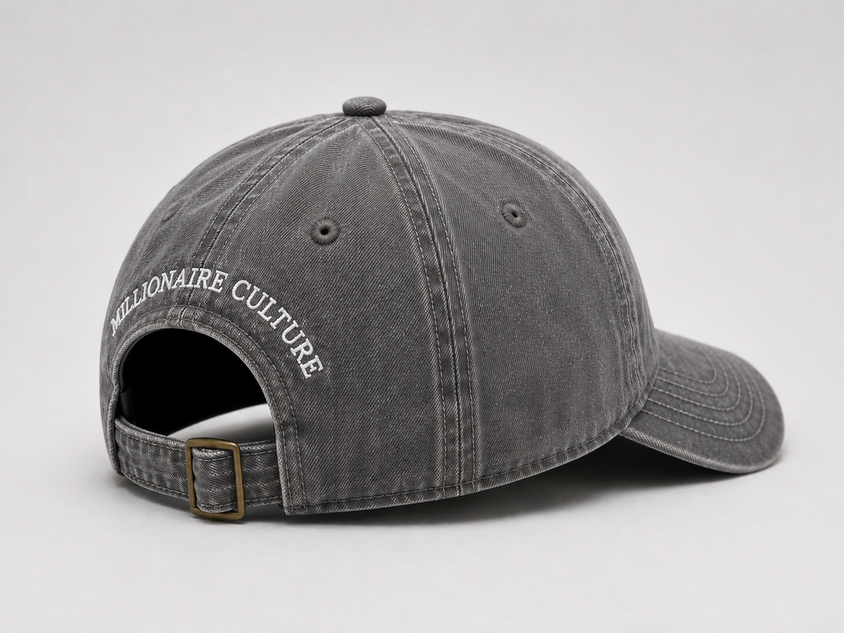 Washed Cotton Dark Grey Cap