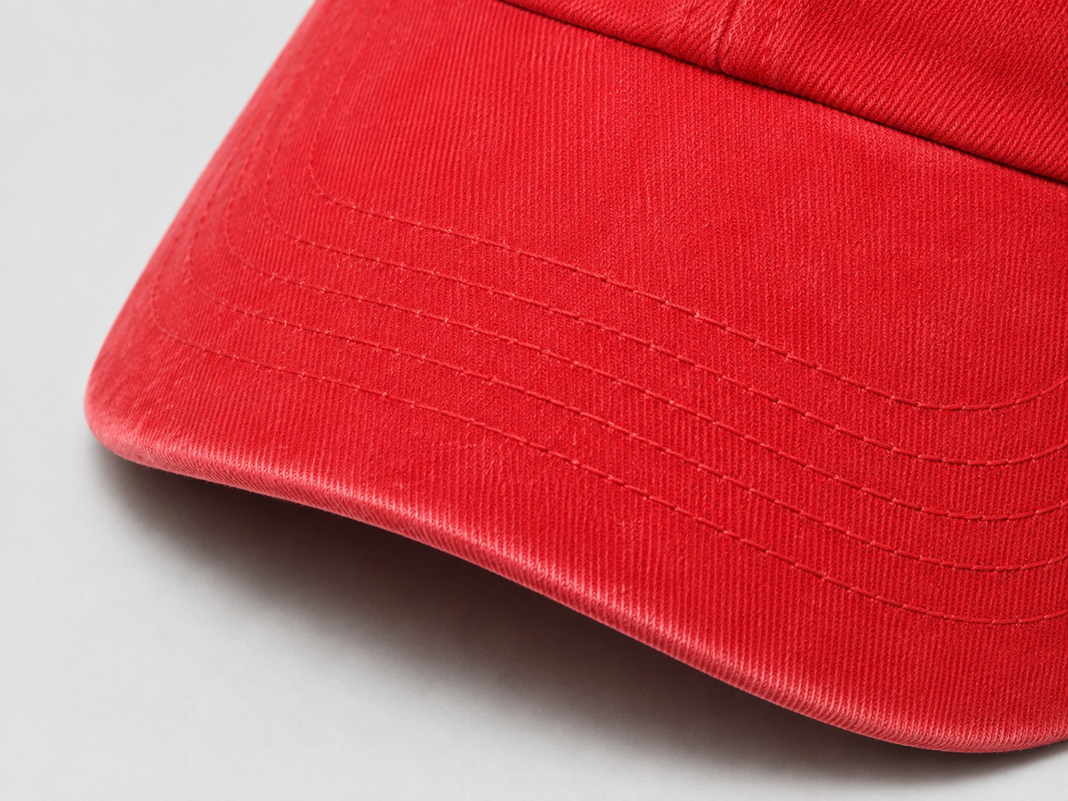 Washed Cotton Red Cap