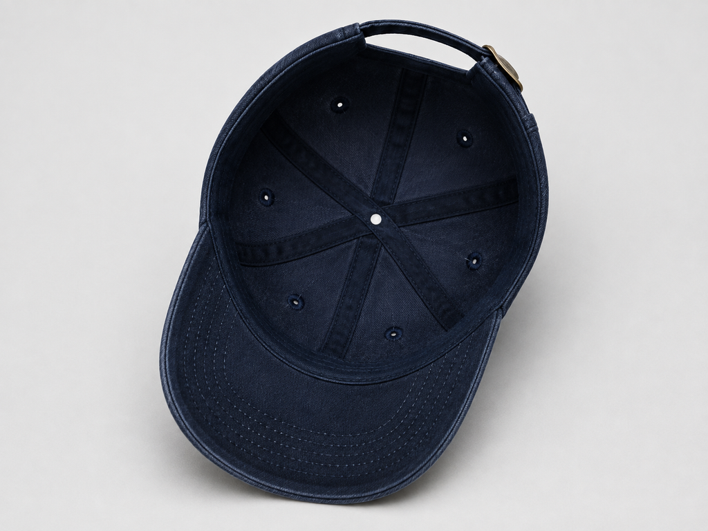 Washed Cotton Navy Blue Cap