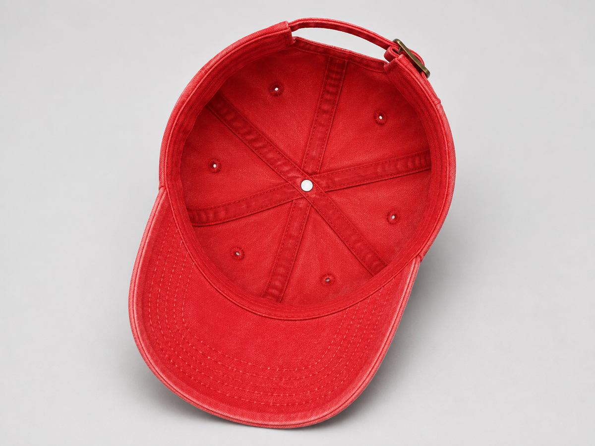 Washed Cotton Red Cap