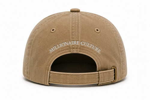 Washed Cotton Beige Cap
