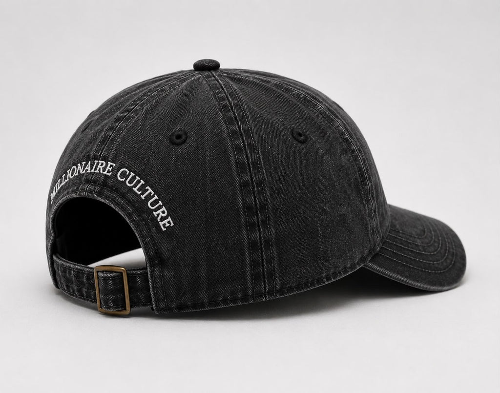 Washed Cotton Black Cap