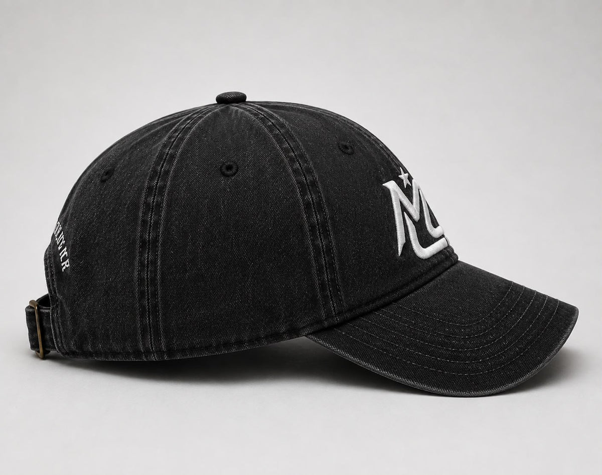 Washed Cotton Black Cap